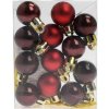 Kinekus Ozdoba závesná guľa 8cm sada 8ks plast bordová mix