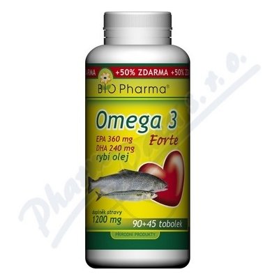Bio Pharma Omega 3 Forte 1200 mg 90+45 tabliet od 11,42 € - Heureka.sk