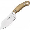 Giant Mouse GMF1-XL Milled Brass / Satin Elmax Blade / Burgundy Leather Sheath