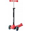 Kolobežka s 3 Kolesami, Svietiacimi Kolesami a Ľahkým Hliníkovým Rámom - Červená