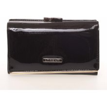 Lorenti Jedinečná dámska lakovaná kožená peňaženka 55020SH černá čierna