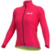 ALÉ Cycling Clothing ALÉ Graphics PRR Green Bolt W, Strawberry/ Fluo pink Veľkosť: XL Dámsky zateplený cyklistický dres s dlhým rukávom