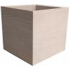 Kinekus Kvetináč plastový KARO ECO COFFEE DESKA espresso 390x390x394 mm na kolieskach