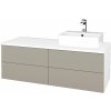 Dreja Kúpeľňová skrinka MODULE SZZ4 120 umývadlo Joy 3 - N01 Biela lesk / L04 Béžová vysoký lesk / Pravé