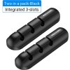 Vention 3 Ports Desktop Cable Manager Black 2 Pack