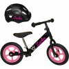 myRunbike Moje odrážadlo s menom - čierne s ružovými kolesami a čiernymi rúčkami - dizajn Dedinská mať Balenie: odrážadlo a prilba