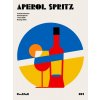 Plagát, Obraz - Aperol Spritz Cocktail Bauhaus Art Print, Retrodrome, 30 × 40 cm