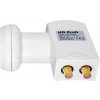 MegaSat HD-Profi satelitný konvertor Twin-LNB Počet účastníkov: 2 Veľkosť feedu: 40 mm pozlátené konektory, ochrana proti poveternostným vplyvom biela; 9120623