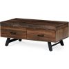 Autronic AHG-536 PINE Konferenčný stôl, 120x60 cm, MDF doska, dyha borovica, kov, čierny lak