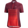 Gore C3 Women Striped Zip -hibiscus pink/chestnut red
