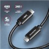 Axagon BUCM2-CM25AB USB-C USB-C, 2,5m, černý