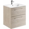 Geberit Selnova Square umývadlo so skrinkou 60 cm orech 501.239.00.1