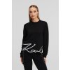 MIKINA KARL LAGERFELD HEM SIGNATURE SWEATSHIRT BLACK