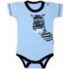 Body krátky rukáv Baby Nellys, Zebra - modré