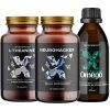 Sada doplňků stravy pro podporu mozku Doplnky stravy pre podporu mozgu - Neurohacker + Vegan Omega 3 + L-Theanine