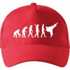 Karate Evolúcia - kop - Šiltovka so zahnutým šiltom a látkovou sponou - Univerzálna veľkosť ( Červená )