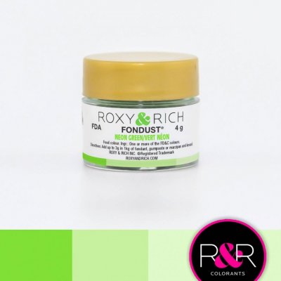 Roxy and Rich Prachová farba neónovo zelená 4 g