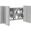 vidaXL LED kúpeľňová zrkadlová skrinka sivá sonoma 80x12x45 cm akryl 834952