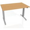 Pracovný stôl Motion, ZO, 2S, 180x70,5-120,5x80 cm, buk/sivá