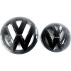 VW T-ROC (2018-2020) predný a zadný znak, logo (14cm a 11,2cm) - čierna lesklá
