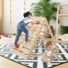 Costway Montessori Piklerové šplhacie trojuholník s lezacími kameňmi