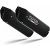 GPR Dvojitá koncovka výfuku Slip - on GPR FURORE NERO D.15.24.FUNE Matte Black including removable db killers and link pipes