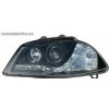 Predné svetlá (lampy) čierne + DRL denné svietenie Seat Ibiza/Cordoba -- od roku výroby 2002-