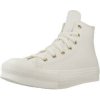 Converse Členkové tenisky CHUCK TAYLOR ALL STAR EVA LIFT LEATHER+GOLD Biela