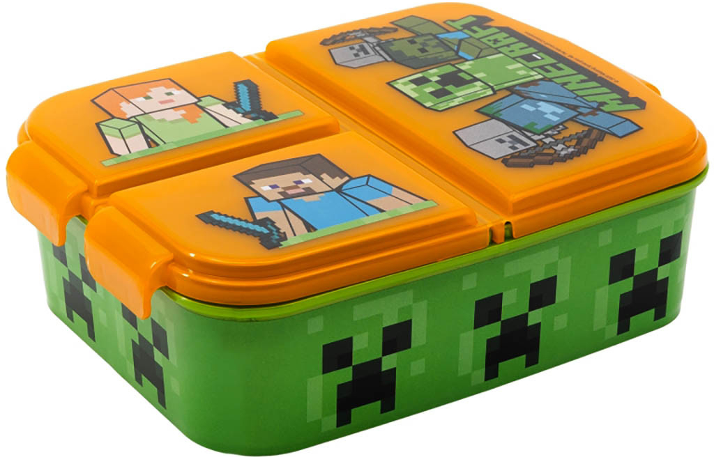 Stor delený plastový box na desiatu Minecraft 40420