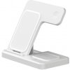 AppleKing z5G 3v1 skladací bezdrôtový stojan pre iPhone / Apple Watch / AirPods - 15W - biely - možnosť vrátiť tovar ZADARMO do 30tich dní