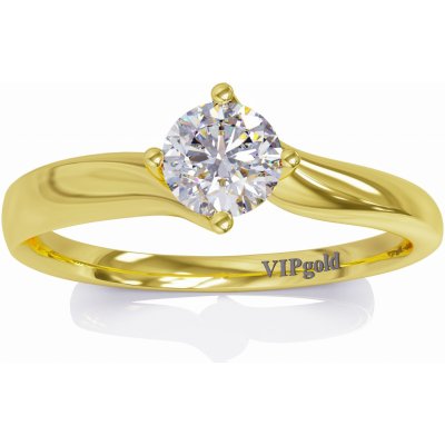 VIPgold Zásnubný prsteň s briliantmi v žltom zlate R330 58947z