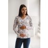 Tehotenské tričko blúzka na dojčenie Milk Bar Grey dl.rukáv
