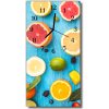 Nástenné hodiny vertikálne Kuchyňa ovocie farebné citrusy 30x60 cm