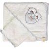 Italbaby froté osuška so žinkou Lovery Bear 75x75cm biela