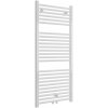 CERANO - Kúpeľňový radiátor Lincoln - stredové pripojenie 50mm - 366W - biela lesklá - 1200x500 mm CER-429580