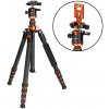 K&F Concept Fotografický statív - tripod K&F s držiakom na telefón a mikrofón (1 720 mm - Carbon)