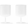 Ferm Living Pohár na víno Ripple Frosted 270 ml – set 2 ks