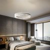 NEDES TA2301/W Závesné LED svietidlo s diaľkovým ovládačom 80W, 3000K-6500K, 6400lm, IP20, biela