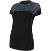 Dámske tričko kr.rukáv SENSOR MERINO IMPRESS čierna/stripes L