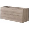 Mereo Aira Skrinka s umývadlom 121x53x47 cm, 2 zásuvky, dub CN723S