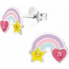 Glory strieborné náušnice Dúha A4S44628