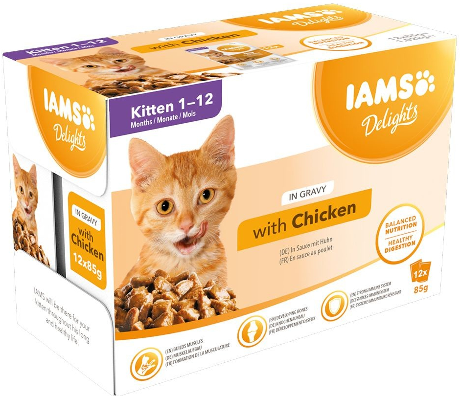 Iams Delights Kitten v omáčce 12 x 85 g