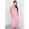 Dámske šaty so širokými ramienkami 61063 - púdrovo ružové XXL