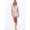 Fasi Béžové šaty s ozdobným výstrihom 12190_54 Béžová M