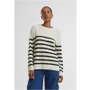 Women's striped sweater cream/black šedá XS Urban Classics 4065812667779