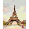 Zuty – Maľovanie Podľa Čísel – Eiffelova Veža A Žena S Červeným Dáždnikom, 80 × 100 cm, Plátno 8596530081982