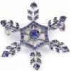 Brošňa s brúsenými kamienkami vločka - 1 ks 2 modrá