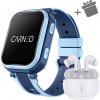 Detské smart hodinky Carneo GUARDKID+ 4G ULTRA - modré + slúchadlá
