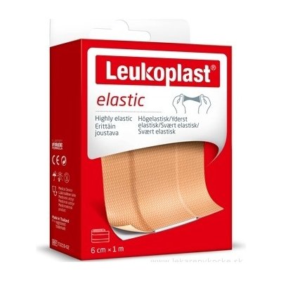 LEUKOPLAST ELASTIC náplasť na rany 6cm x 1m, pás (inov.2020/2021) 1x1 ks