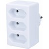Rozdvojka 3x2,5A stredový vstup biela P81 SOLIGHT